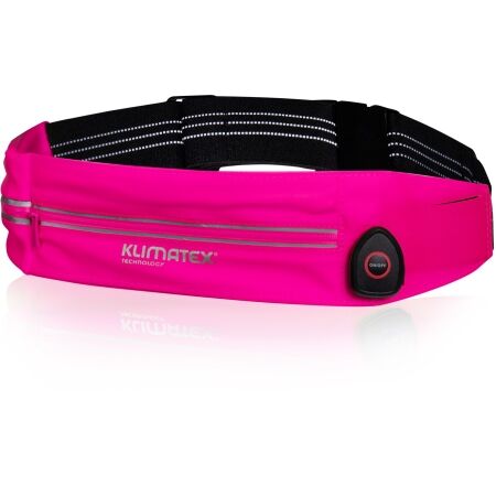 Waist bag with integrated LED strap